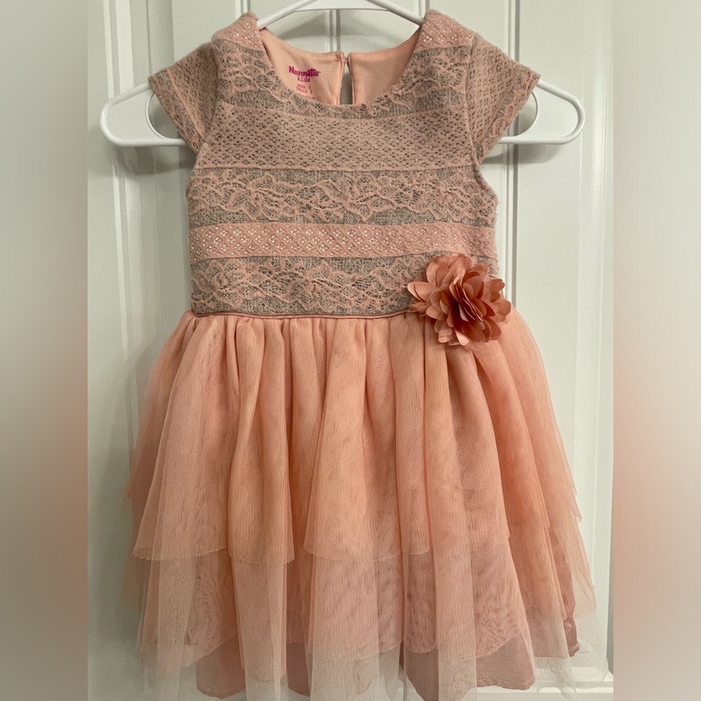 Charming Pink Lace Kids Dress